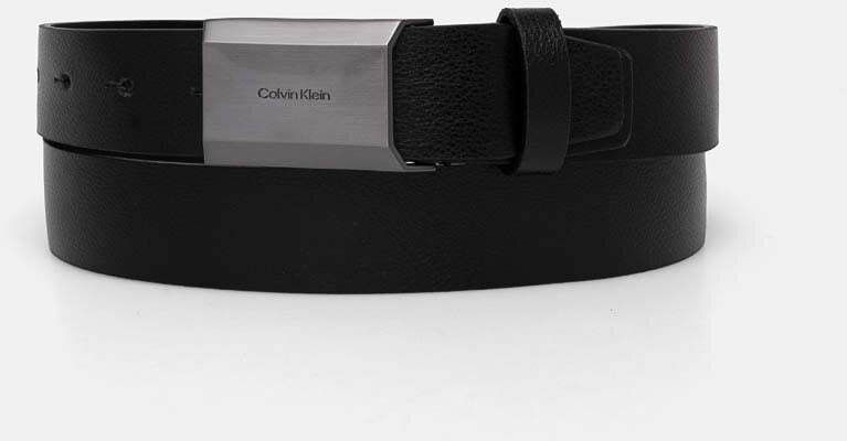 Kožený opasok Calvin Klein pánsky, čierna farba, K50K512317