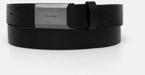 Kožený opasok Calvin Klein pánsky, čierna farba, K50K512317