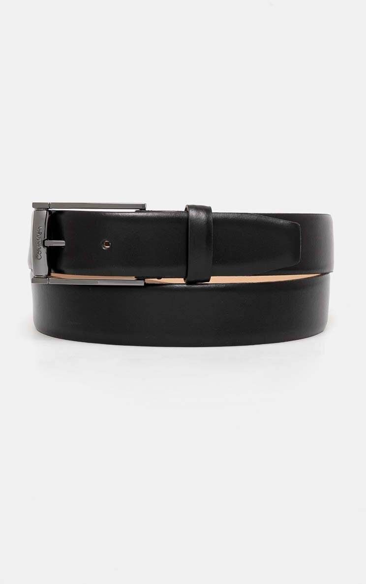 Kožený opasok Calvin Klein pánsky, čierna farba, K50K512330