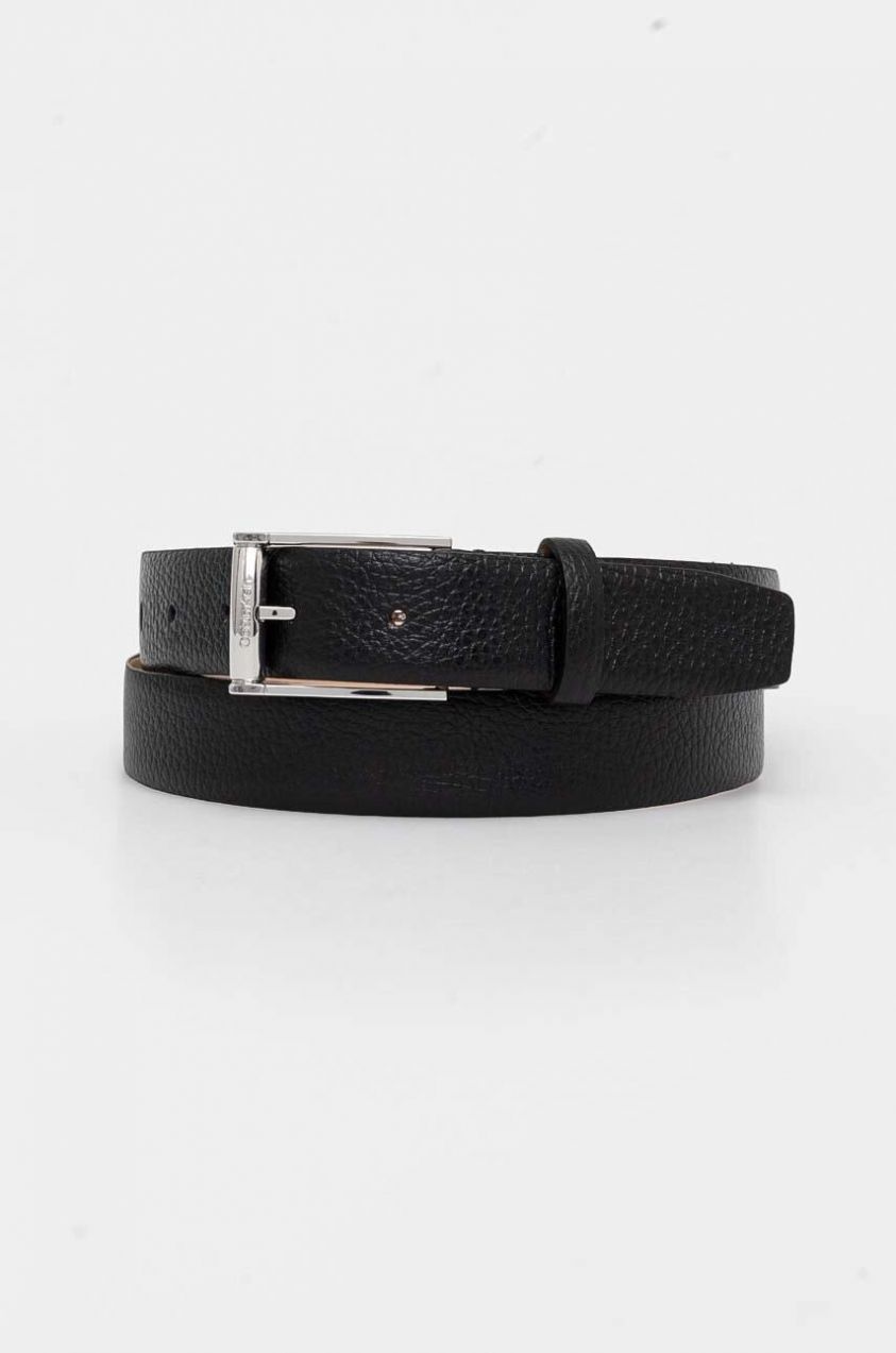 Kožený opasok Calvin Klein pánsky, čierna farba, K50K512335