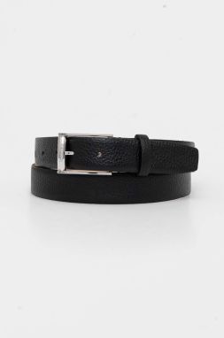Kožený opasok Calvin Klein pánsky, čierna farba, K50K512335