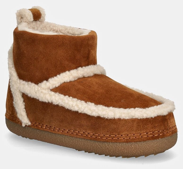 Semišové snehule Inuikii Classic Shearling Low hnedá farba, 75101-009