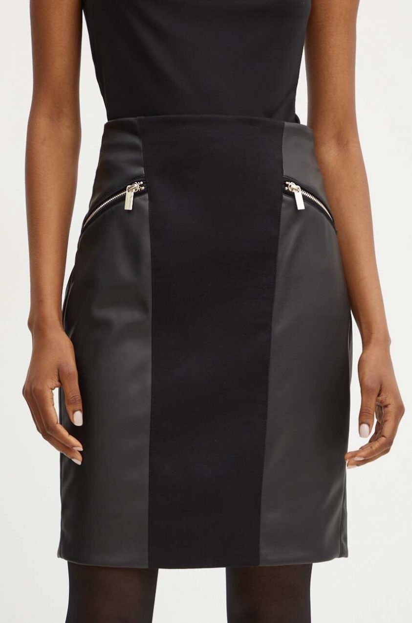Sukňa Marciano Guess ANNY čierna farba, mini, puzdrová, 4YGD06 7159A