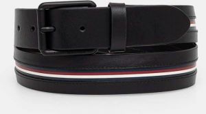 Kožený opasok Tommy Hilfiger pánsky, čierna farba, AM0AM12813
