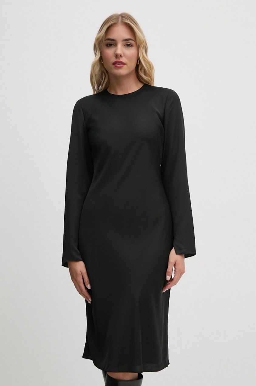 Šaty Calvin Klein čierna farba, mini, áčkový strih, K20K207683