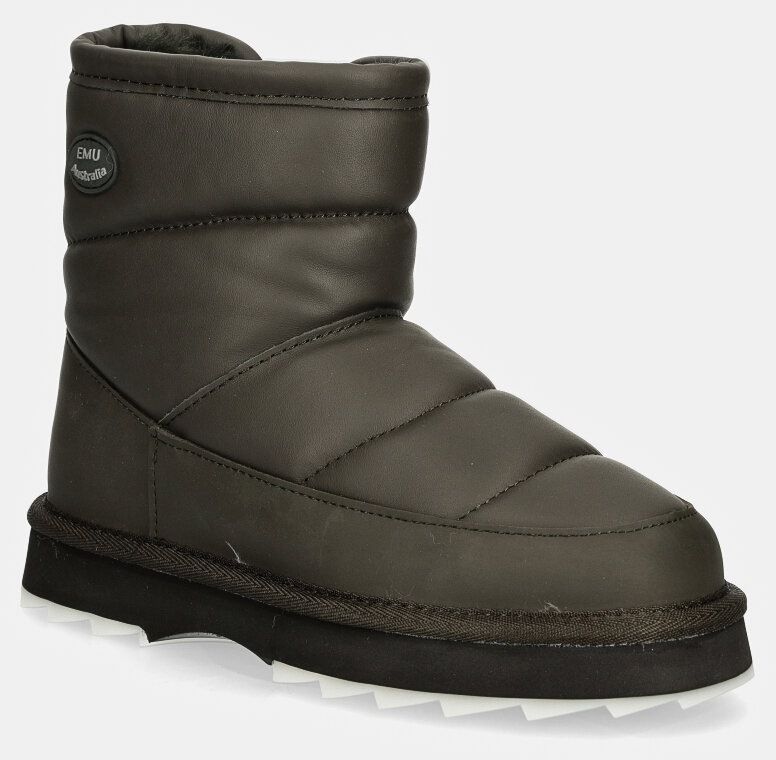 Kožené snehule Emu Australia Valerie 2.0 zelená farba, W13127.OLID