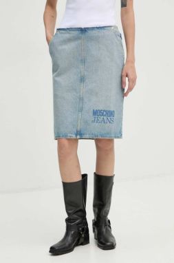 Rifľová sukňa Moschino Jeans mini, rovný strih, J0106 8720