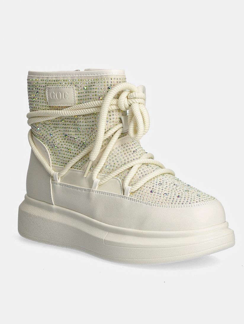 Snehule GOE béžová farba, OO2N4301 WHITE