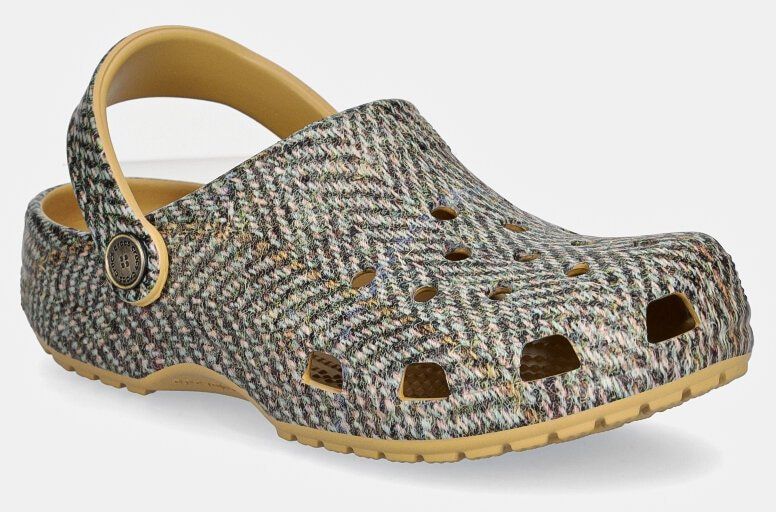 Šľapky Crocs Crocsclassic Tweed Clog dámske, béžová farba, 210403