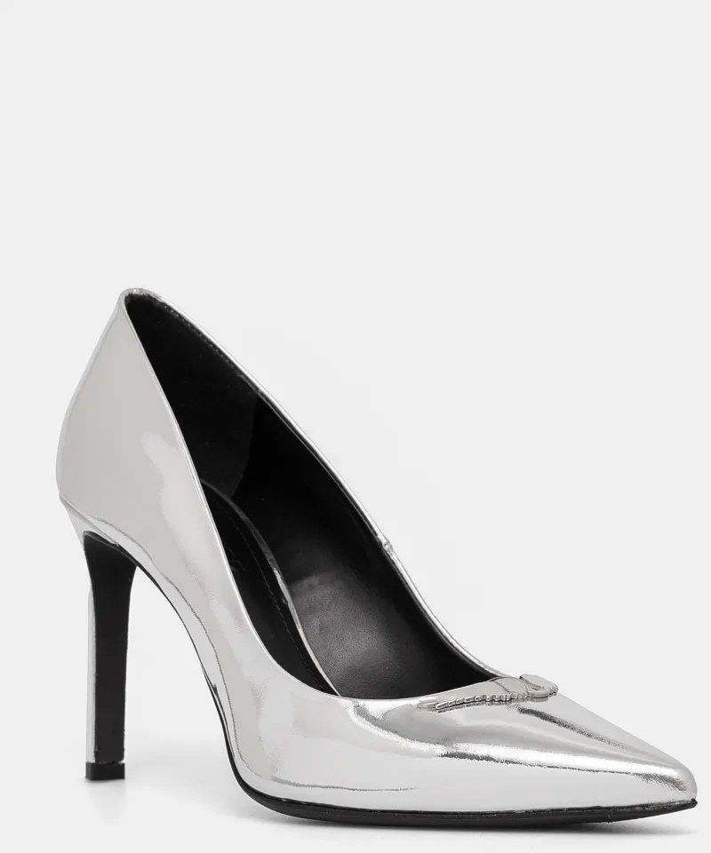 Kožené lodičky ZADIG&VOLTAIRE Perfect strieborná farba, SWCT00869