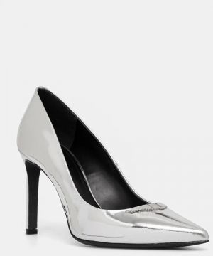 Kožené lodičky ZADIG&VOLTAIRE Perfect strieborná farba, SWCT00869