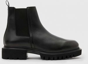 Kožené topánky chelsea AllSaints VINCE BOOT pánske, čierna farba, M050FB