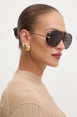 Slnečné okuliare Bottega Veneta dámske, hnedá farba, BV1273S