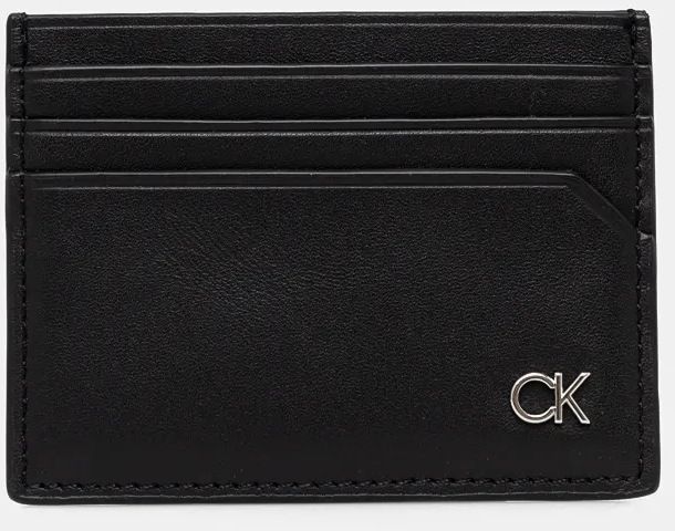 Opasok a kožený obal na karty Calvin Klein čierna farba, K50K512541