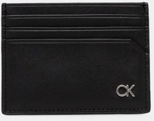 Opasok a kožený obal na karty Calvin Klein čierna farba, K50K512541