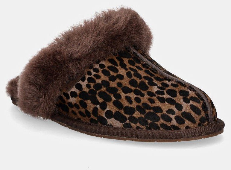 Papuče UGG Scuffette Caspian hnedá farba, 1158352-BCDR