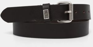 Kožený opasok Diesel B-BISCOTTO-LOOP pánsky, čierna farba, X09798.PR227