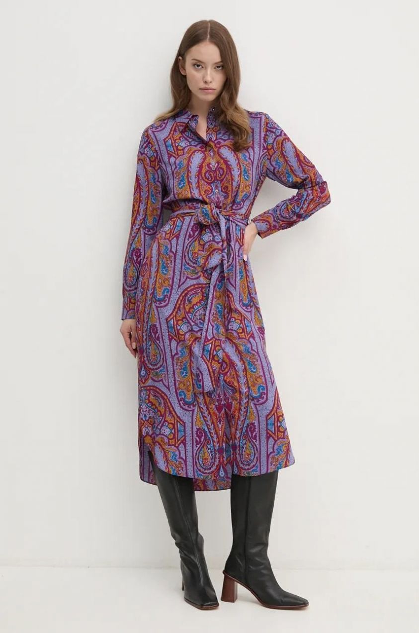 Šaty Lauren Ralph Lauren midi, rovný strih, 200940182