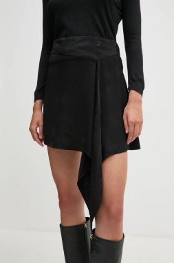 Sukňa Sisley čierna farba, mini, áčkový strih, 47U5L0028