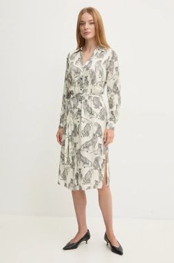 Šaty Twinset béžová farba, mini, rovný strih, 242TP2232