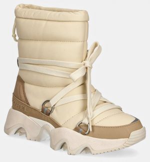 Kožené snehule Sorel KINETIC IMPACT NXT BOOT béžová farba, 2082531292