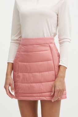 Športová sukňa Columbia Powder Lite ružová farba, mini, rovný strih, 2089623