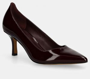 Kožené lodičky Dkny Ivanie bordová farba, K3400525