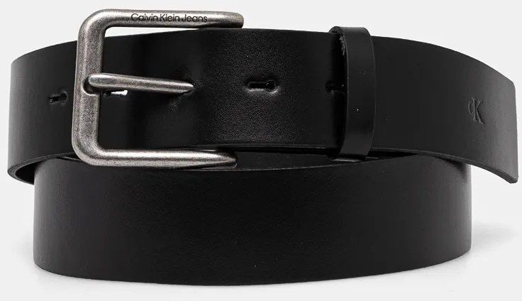 Kožený opasok Calvin Klein Jeans pánsky, čierna farba, K50K512102