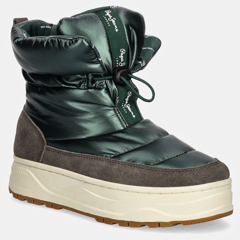 Snehule Pepe Jeans PLS50554 zelená farba, KORE METALLIC W