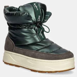 Snehule Pepe Jeans PLS50554 zelená farba, KORE METALLIC W