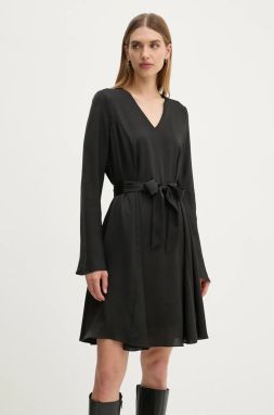 Šaty Bruuns Bazaar AcaciaBBFrais dress čierna farba, mini, áčkový strih, BBW4034