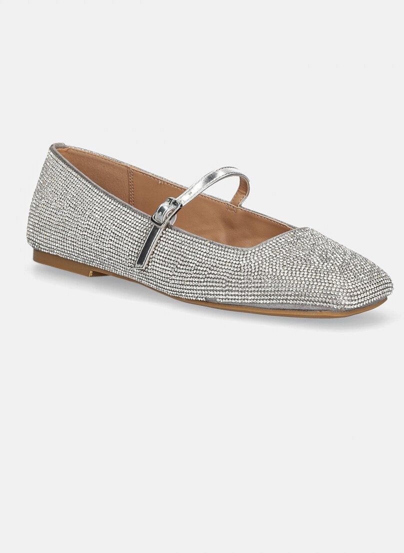 Baleríny Steve Madden Ezri-R strieborná farba, SM11003245