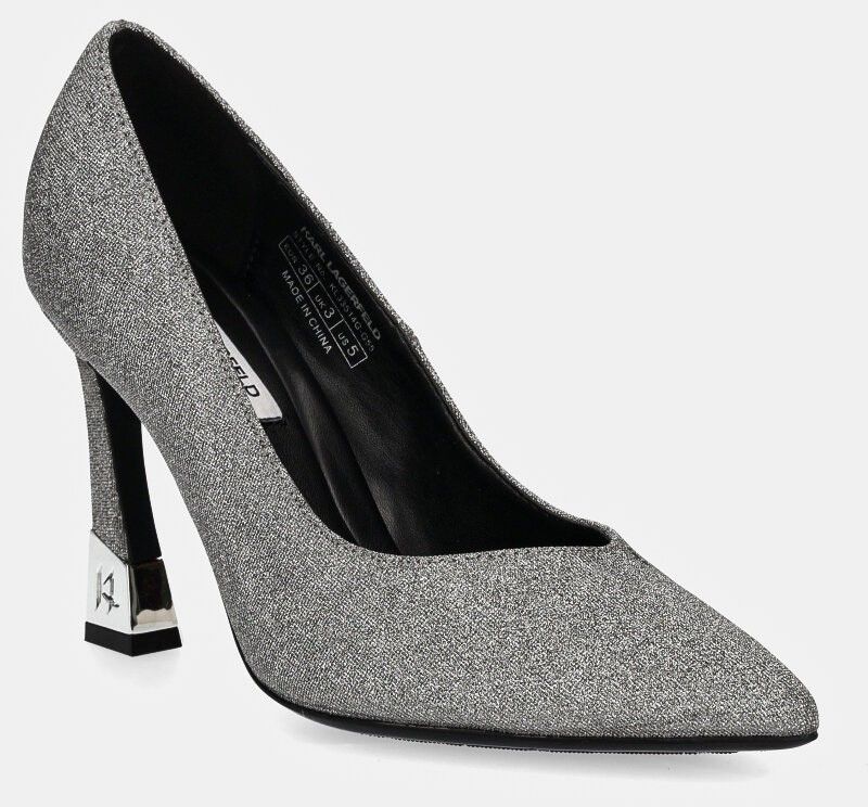 Lodičky Karl Lagerfeld PREMIERE 90 strieborná farba, KL33514G