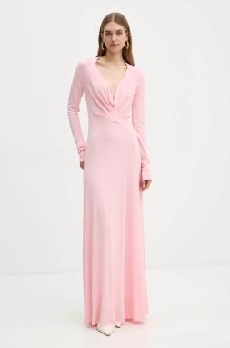Šaty Victoria Beckham ružová farba, maxi, áčkový strih, 1424WDR005950A