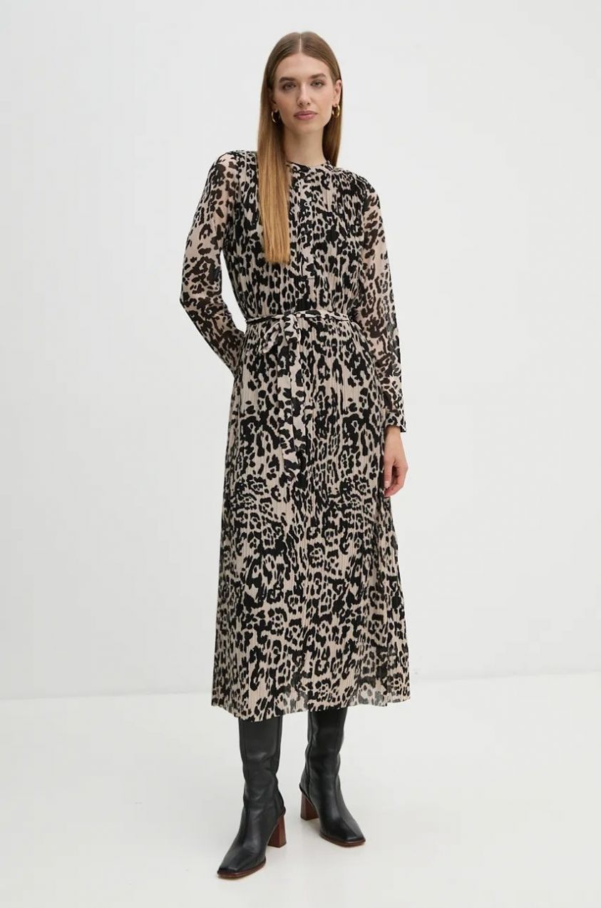 Šaty OUI čierna farba, maxi, oversize, 89434
