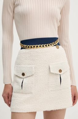 Sukňa Elisabetta Franchi béžová farba, mini, puzdrová, GO07447E2