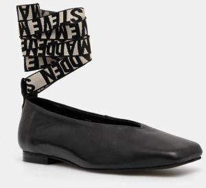 Kožené balerínky Steve Madden Fosse čierna farba, SM11003263