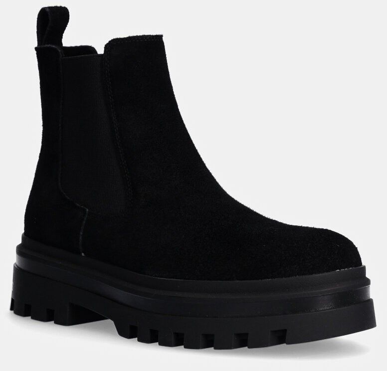 Kožené topánky chelsea Calvin Klein Jeans LUGGED CHELSEA BOOT HR SU pánske, čierna farba, YM0YM01067