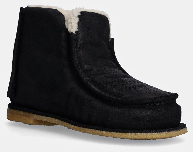Semišové snehule JW Anderson Ankle Boot dámske, čierna farba, ANW43065A