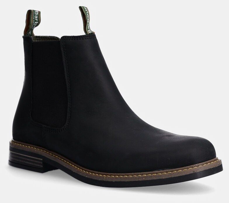 Nubukové chelsea čižmy Barbour Farsley čierna farba, MFO0244BK11