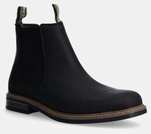 Nubukové chelsea čižmy Barbour Farsley čierna farba, MFO0244BK11