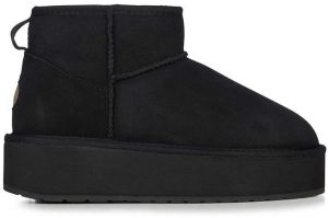 Semišové snehule Emu Australia Stinger Micro Flatform čierna farba, W13082.BLAK