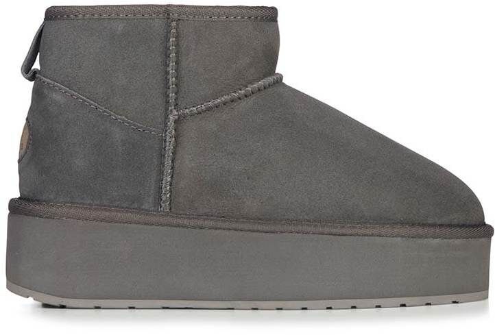 Semišové snehule Emu Australia Stinger Micro Flatform šedá farba, W13082.CHAR