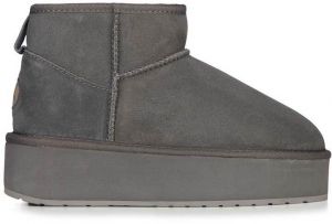 Semišové snehule Emu Australia Stinger Micro Flatform šedá farba, W13082.CHAR