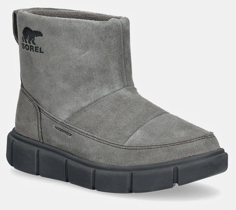 Semišové snehule Sorel SOREL EXPLORER III SLIP šedá farba, 2077971052
