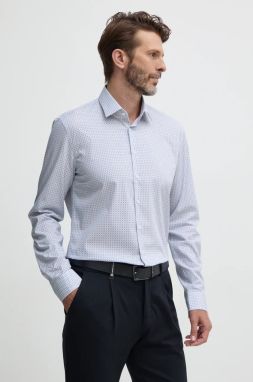Košeľa Calvin Klein pánska, biela farba, slim, s klasickým golierom, K10K113548