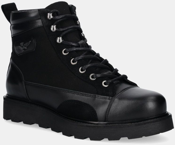 Topánky Aeronautica Militare pánske, čierna farba, SC282PL253