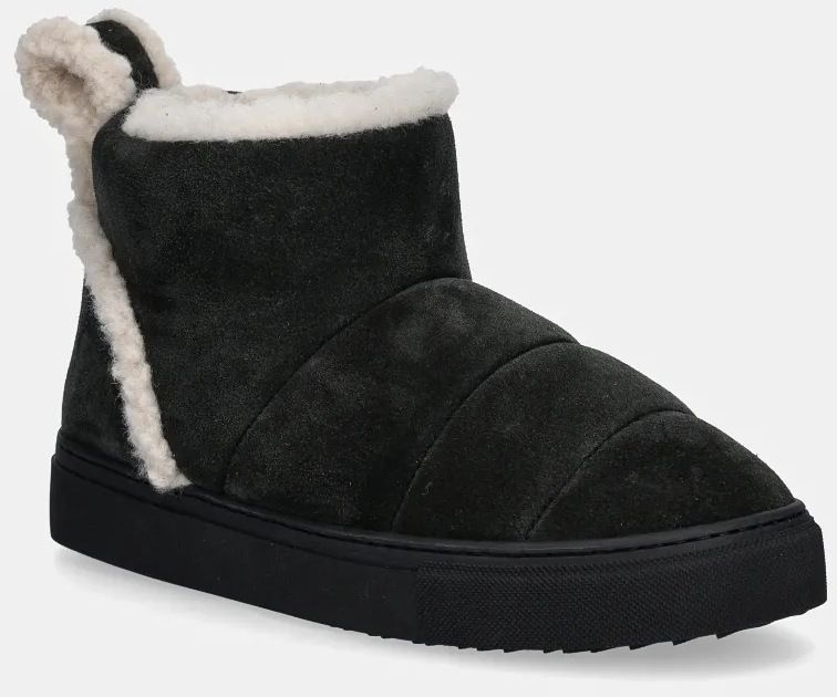 Semišové snehule Inuikii Shearling Slipin čierna farba, 75202-010