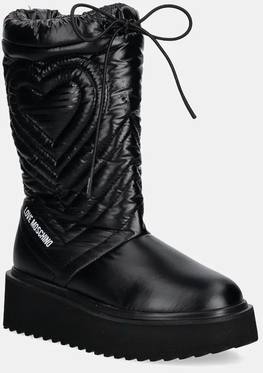 Snehule Love Moschino čierna farba, JA24276I0LIN5000