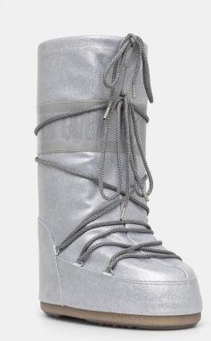 Snehule Moon Boot MB ICON GLITTER strieborná farba, 80D1402850 H001